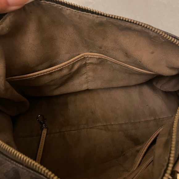 Michael Kors Monogram Grayson Satchel w/ Free MK Wallet. Size Medium - Picture 8 of 16